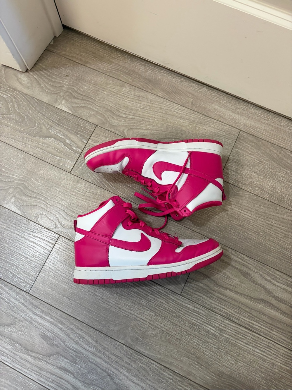 Nike Dunk Sneakers in Pink and White